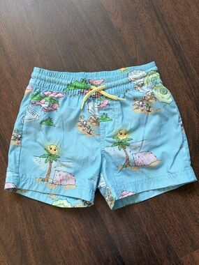 The Beaufort Bonnet Company Light Blue Kids Swim Trunks
